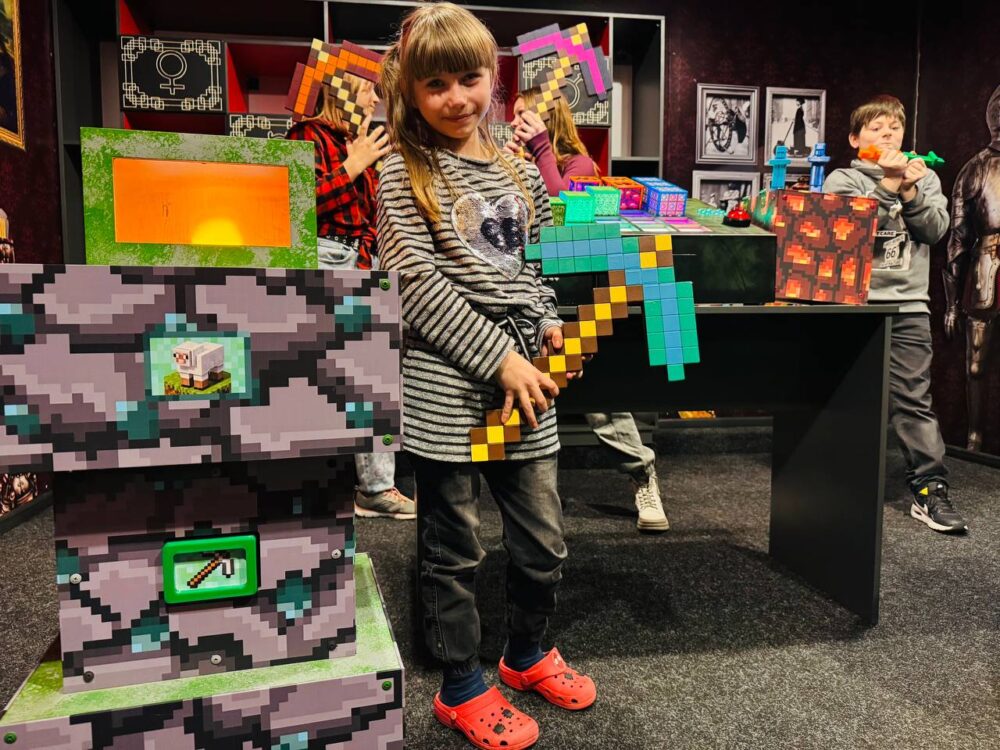 майнкрафт, minecraft, майнкрафт у реальності, Факторія, активні ігри для дітей, квести, день народження, випускний